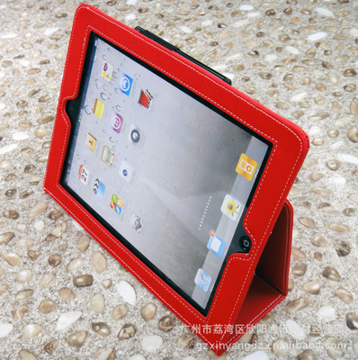 iPad 3 布纹背插保护套带触笔 广州欣阳通讯器材经营部的品质之选